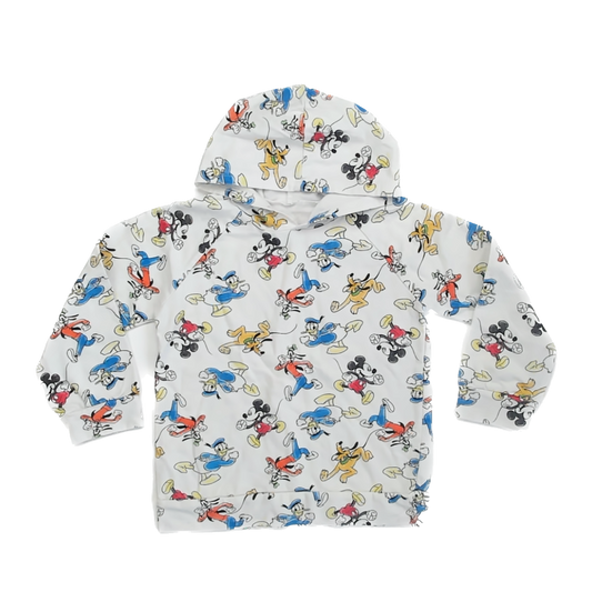Disney Boys White Mickey Hoodie Size: 7-8 Years White Mickey