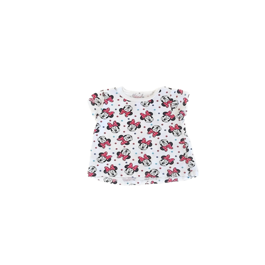 Disney Girls White Minnie Mouse T-Shirt Size: 2T White Minnie Mouse