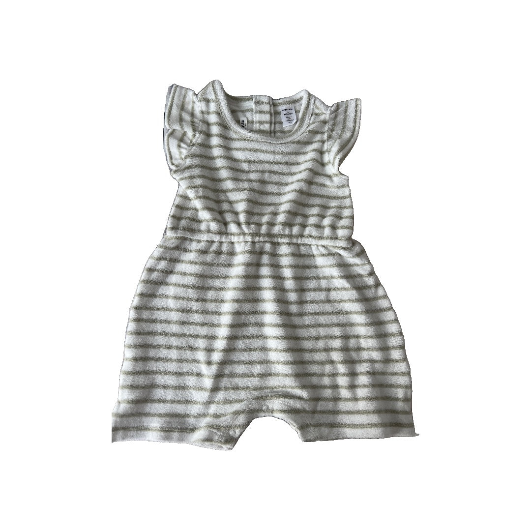 Nordstrom Girls White | Mint | Stripe Romper Size: 9 months White | Mint | Stripe