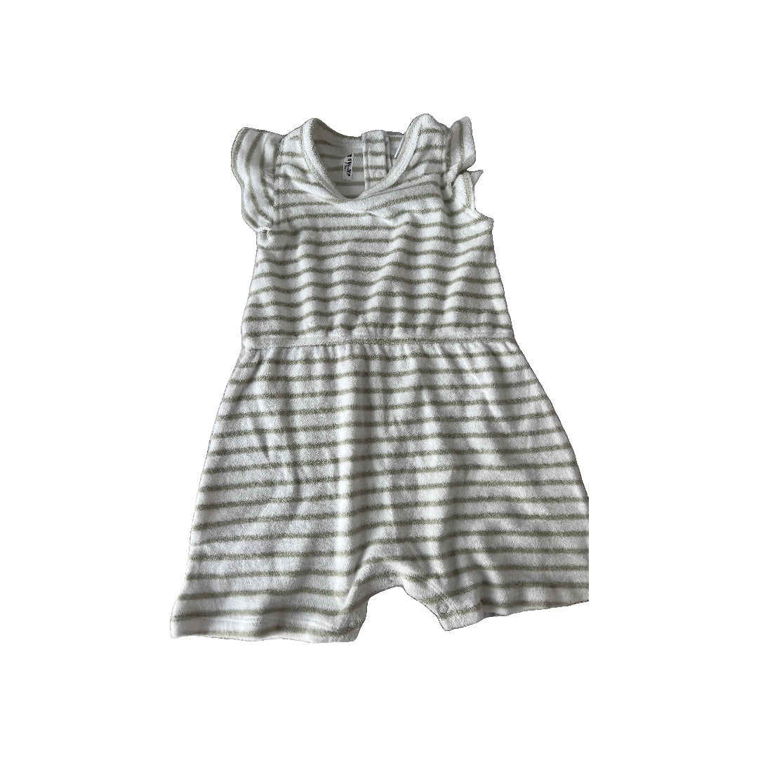 Nordstrom Unisex White | Mint | Stripe Romper Size: 12 months White | Mint | Stripe