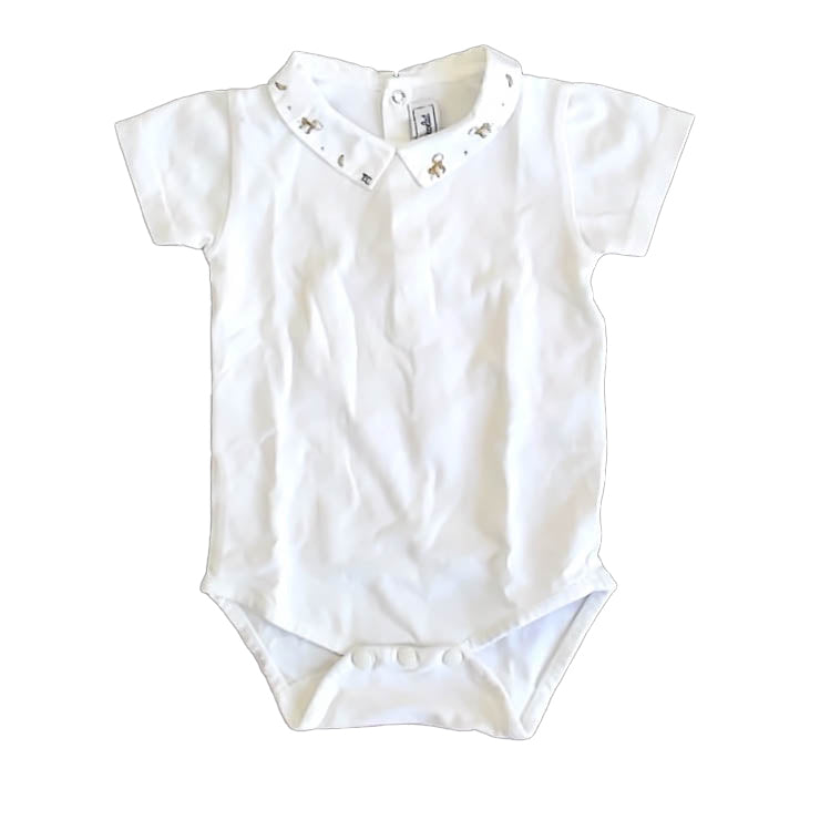 Tartine Et Chocolat Boys White Monkeys Onesie Size: 9 Months White Monkeys