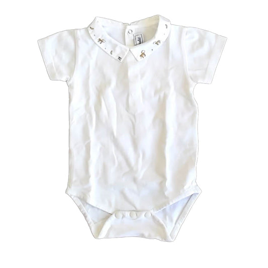 Tartine Et Chocolat Boys White Monkeys Onesie Size: 9 Months White Monkeys