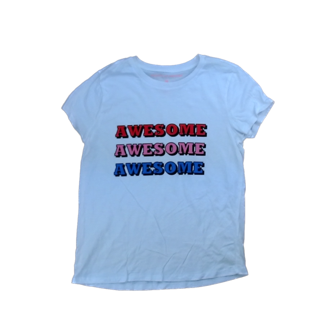 Rockets Of Awesome Girls White | Multi Awesome Short Sleeve Shirt Size: 10 Years White | Multi Awesome