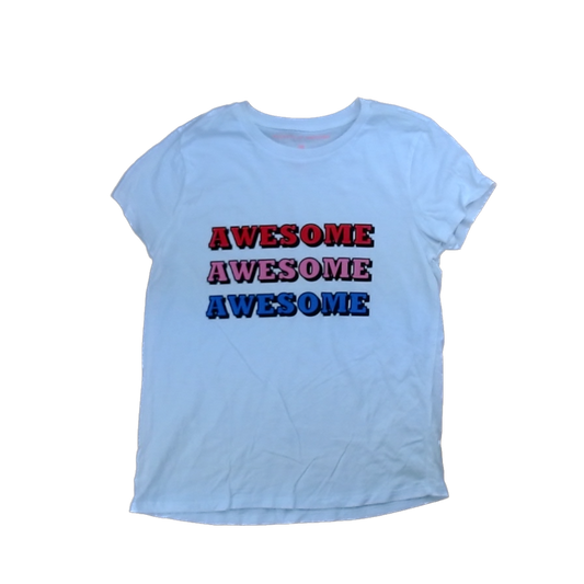 Rockets Of Awesome Girls White | Multi Awesome Short Sleeve Shirt Size: 10 Years White | Multi Awesome