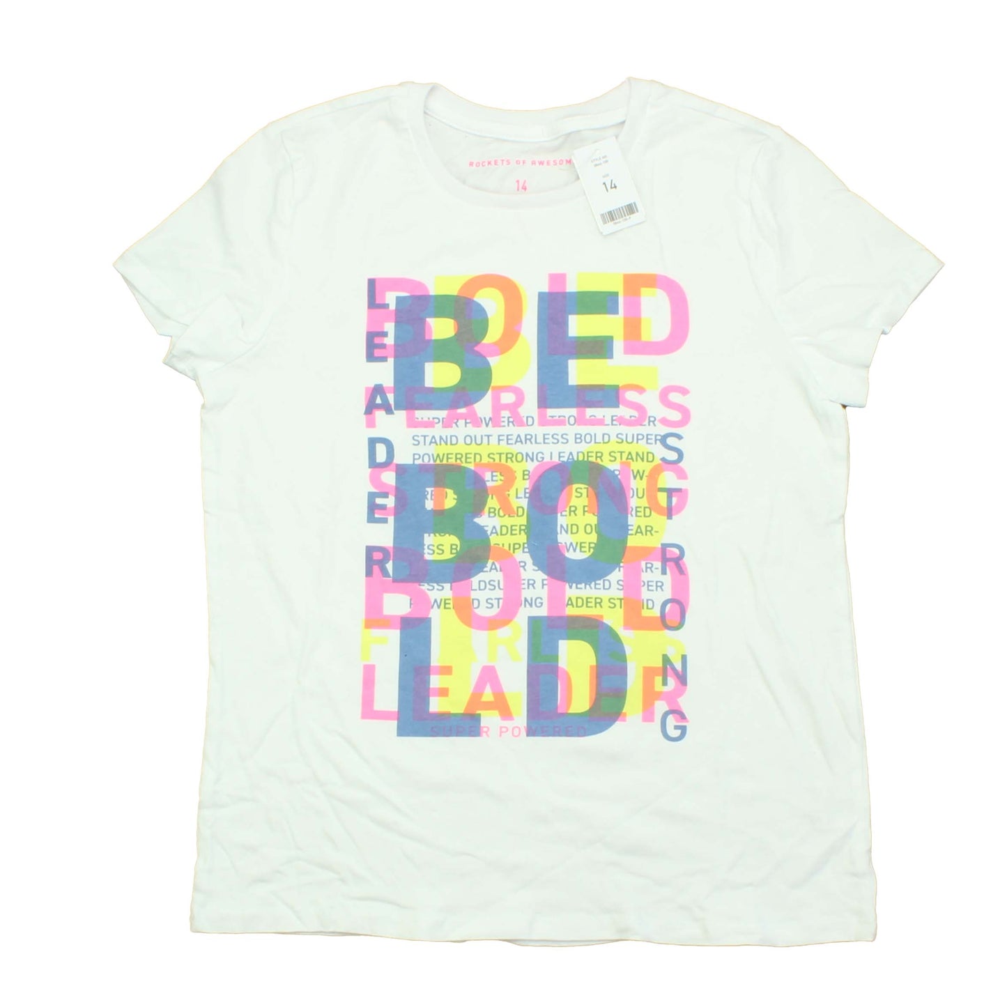 Rockets Of Awesome Girls White | Multi | Be Bold T-Shirt Size: 14 Years