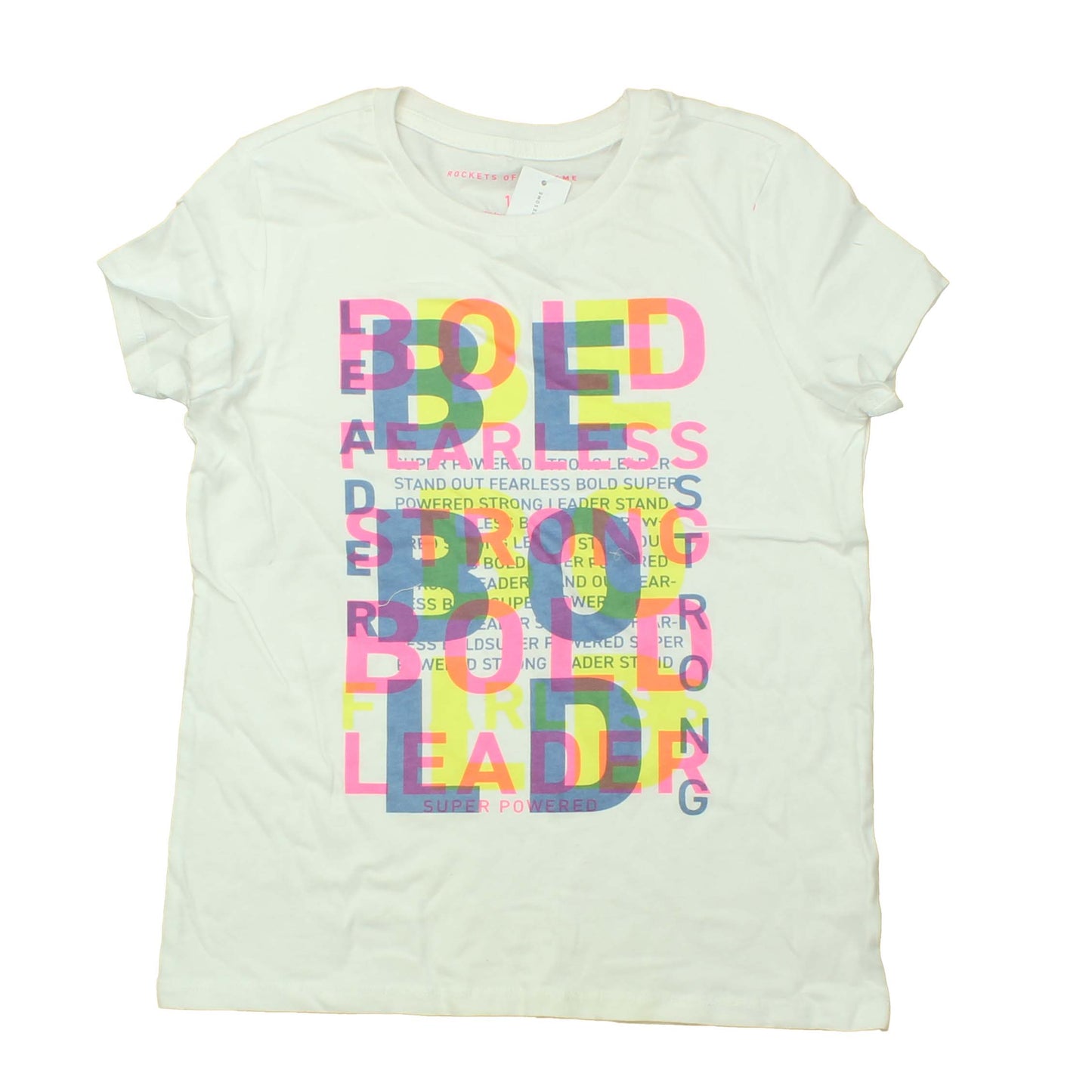 Rockets Of Awesome Girls White | Multi | Be Bold T-Shirt Size: 12 Years