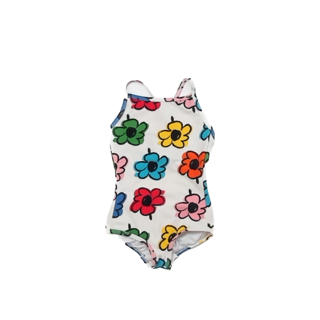 Hanna Andersson Girls White | Multi Floral 1-piece Swimsuit Size: 3T White | Multi Floral