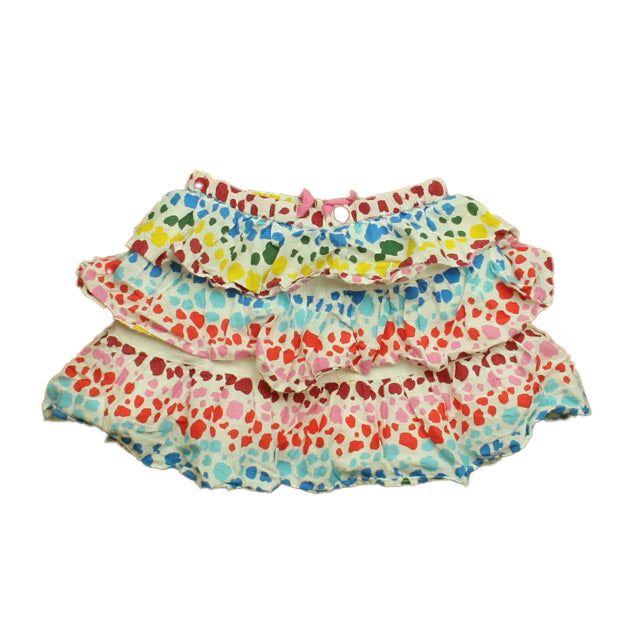 Boden Girls White Multi Skirt Size: 4-5T