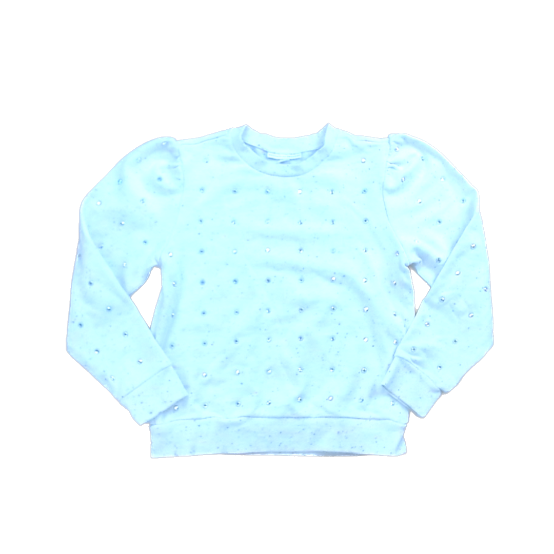 Rockets Of Awesome Girls White | Multicolored Speckles | Gem Stones Long Sleeve T-Shirt Size: 8 - 12 Years White | Multicolored Speckles | Gem Stones