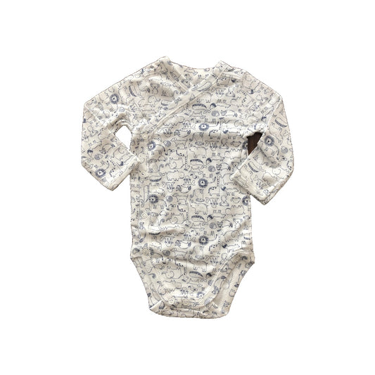Carters Girls White | Navy Blue | animals Onesie Size: 3 months White | Navy Blue | animals