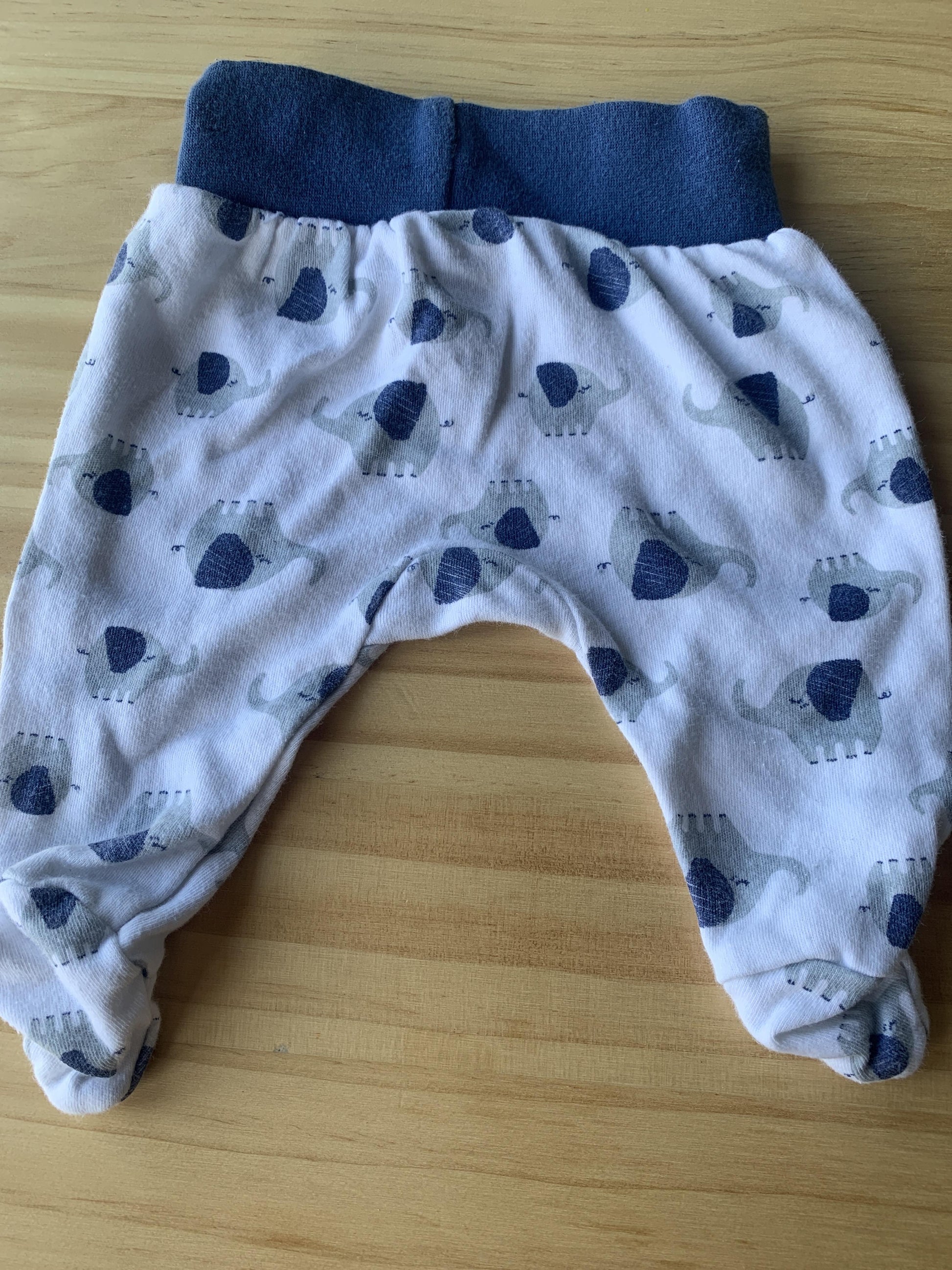 Boys White | Navy Blue | Elephant Pants Size: Newborn White | Navy Blue | Elephant