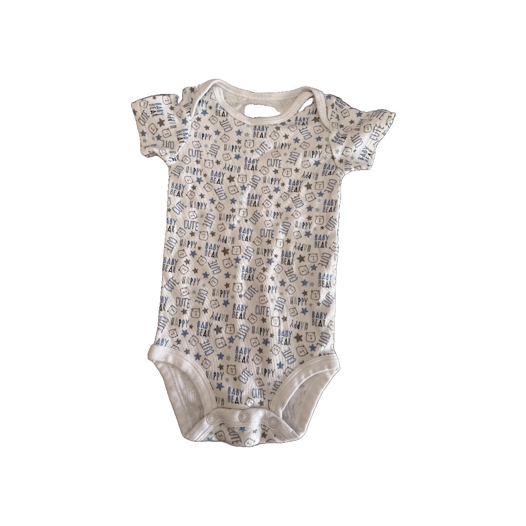 Lily and Page Unisex White | Navy Blue | Light Blue | Pattern Onesie Size: 6-9 months White | Navy Blue | Light Blue | Pattern