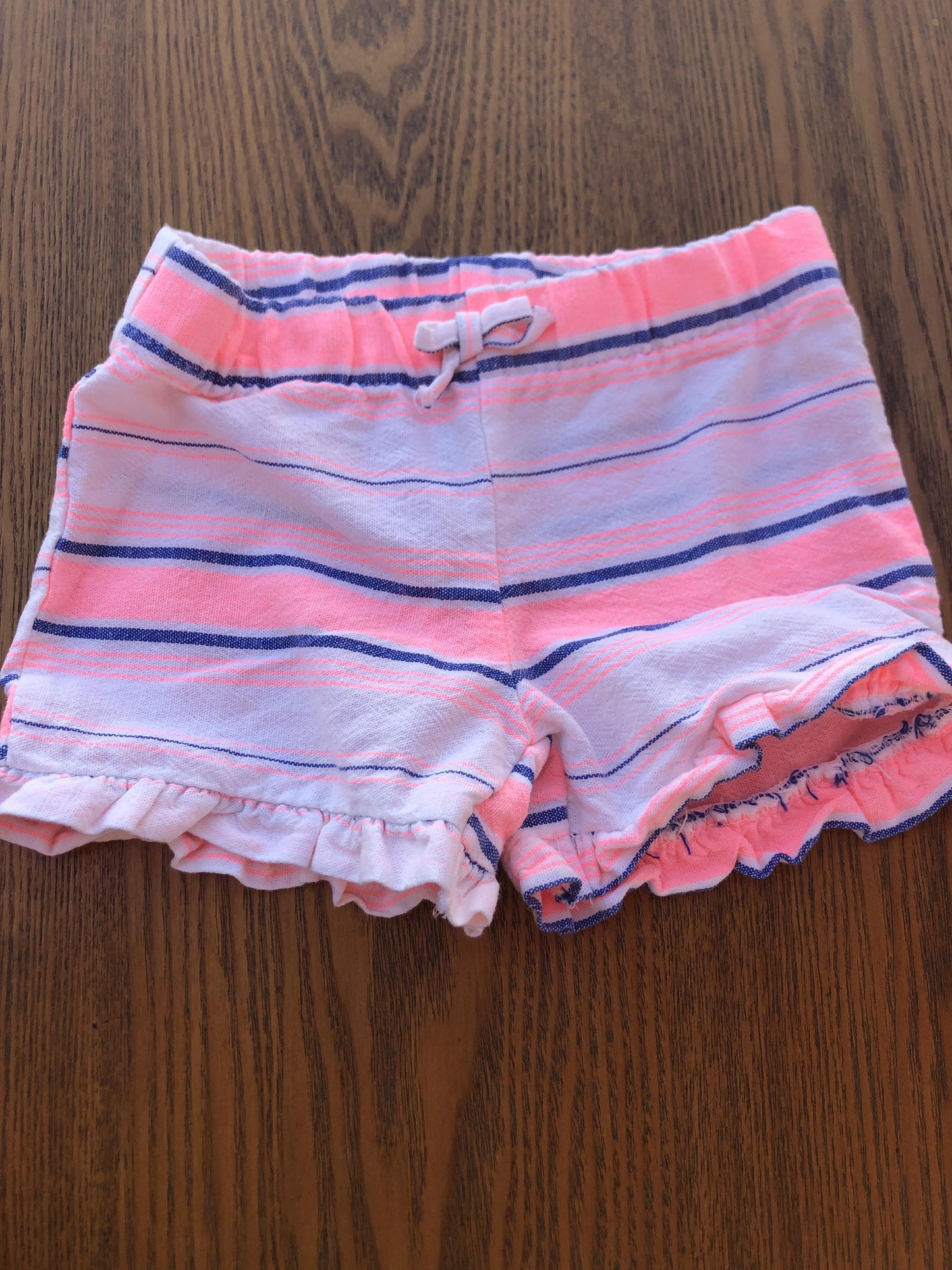 Carters Girls White | Navy Blue | pink Shorts Size: 2 years White | Navy Blue | pink