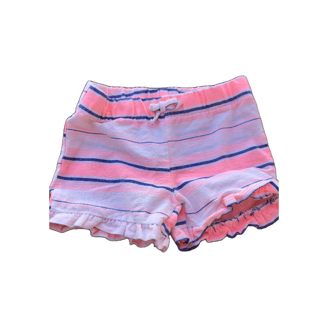 Carters Girls White | Navy Blue | pink Shorts Size: 2 years White | Navy Blue | pink
