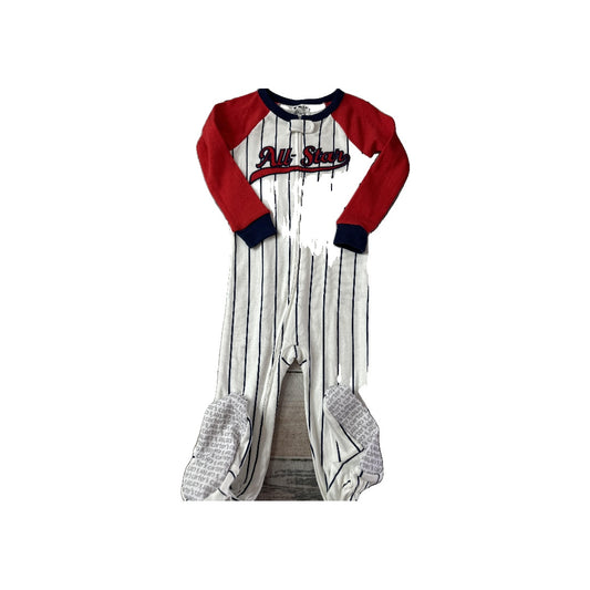 Carters Boys White | Navy Blue | Red Pajamas Size: 2T White | Navy Blue | Red
