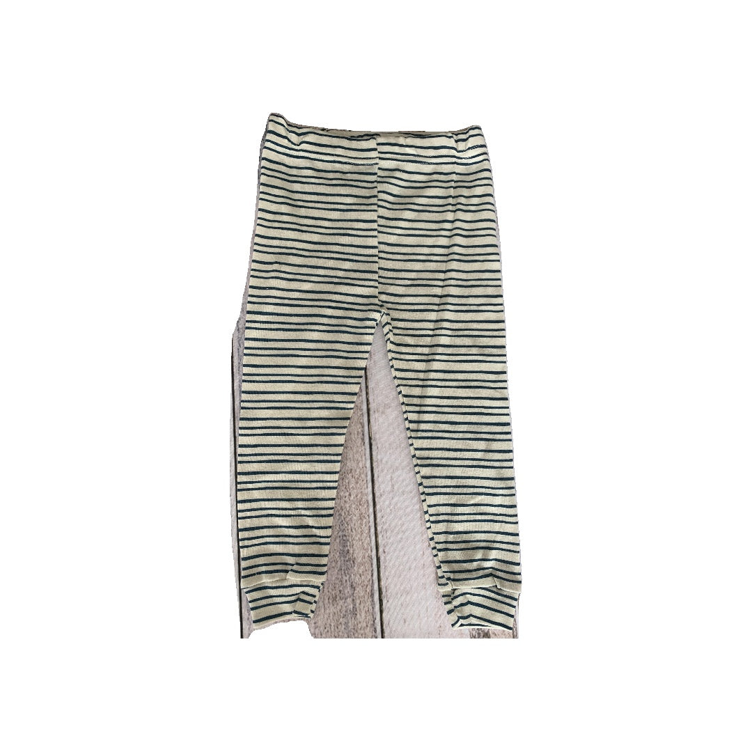 Chick Pea Boys White | Navy Blue | Stripe Pajamas Size: 18 months White | Navy Blue | Stripe