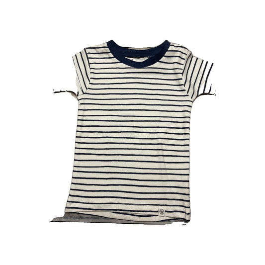 Honest Co Boys White | Navy Blue | Stripe Pajamas Size: 18 months White | Navy Blue | Stripe