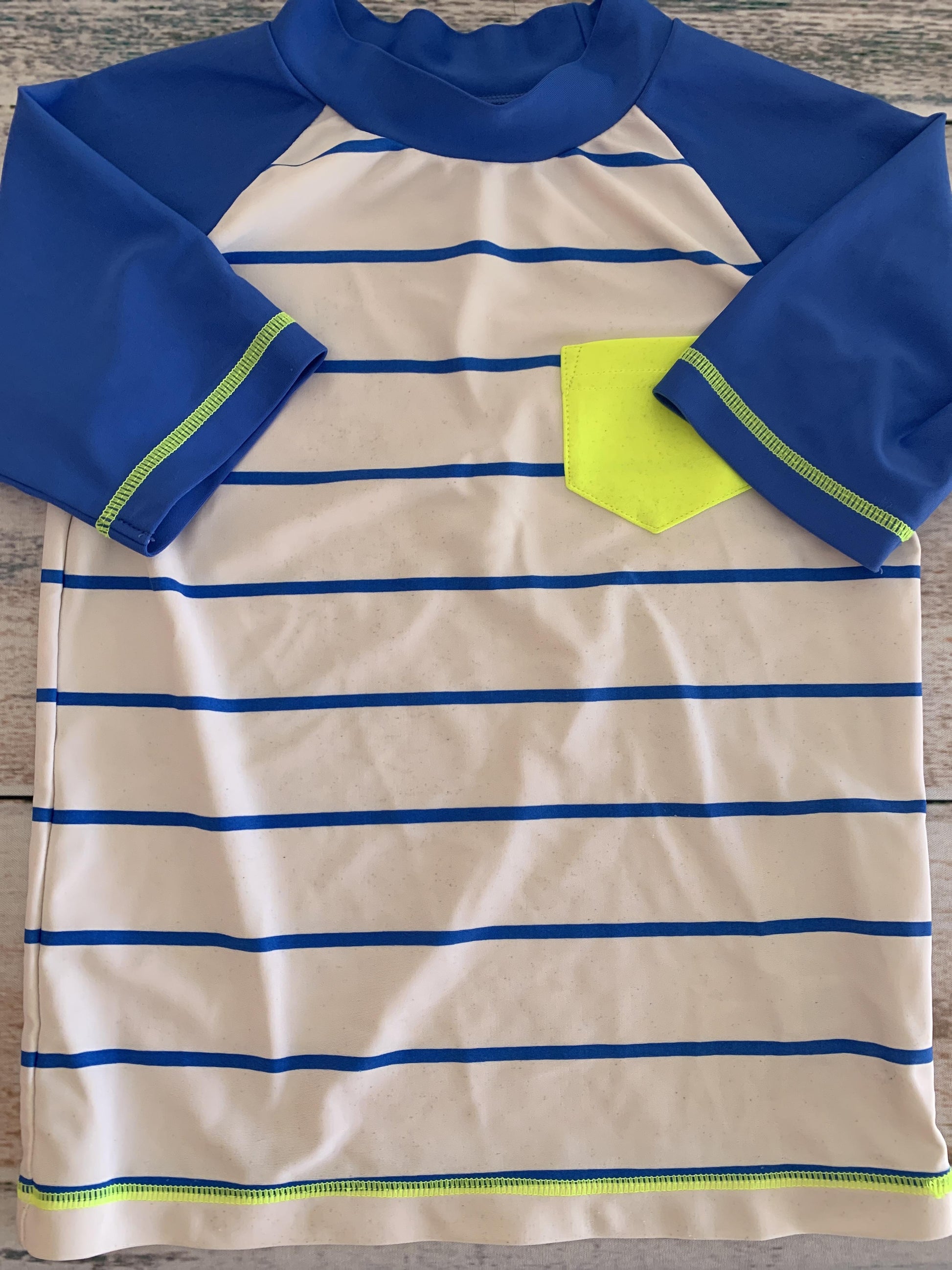 Boys White | Navy Blue | Yellow Swimwear Size: 4T White | Navy Blue | Yellow