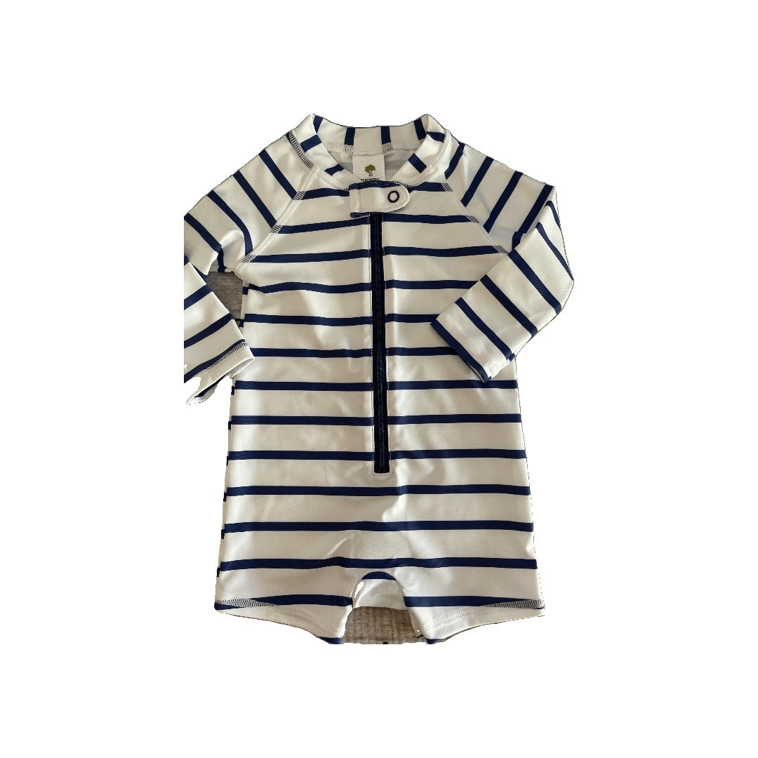 Tucker + Tate Boys White | Navy Blue Button Down Short Sleeve Size: 3-6 months White | Navy Blue