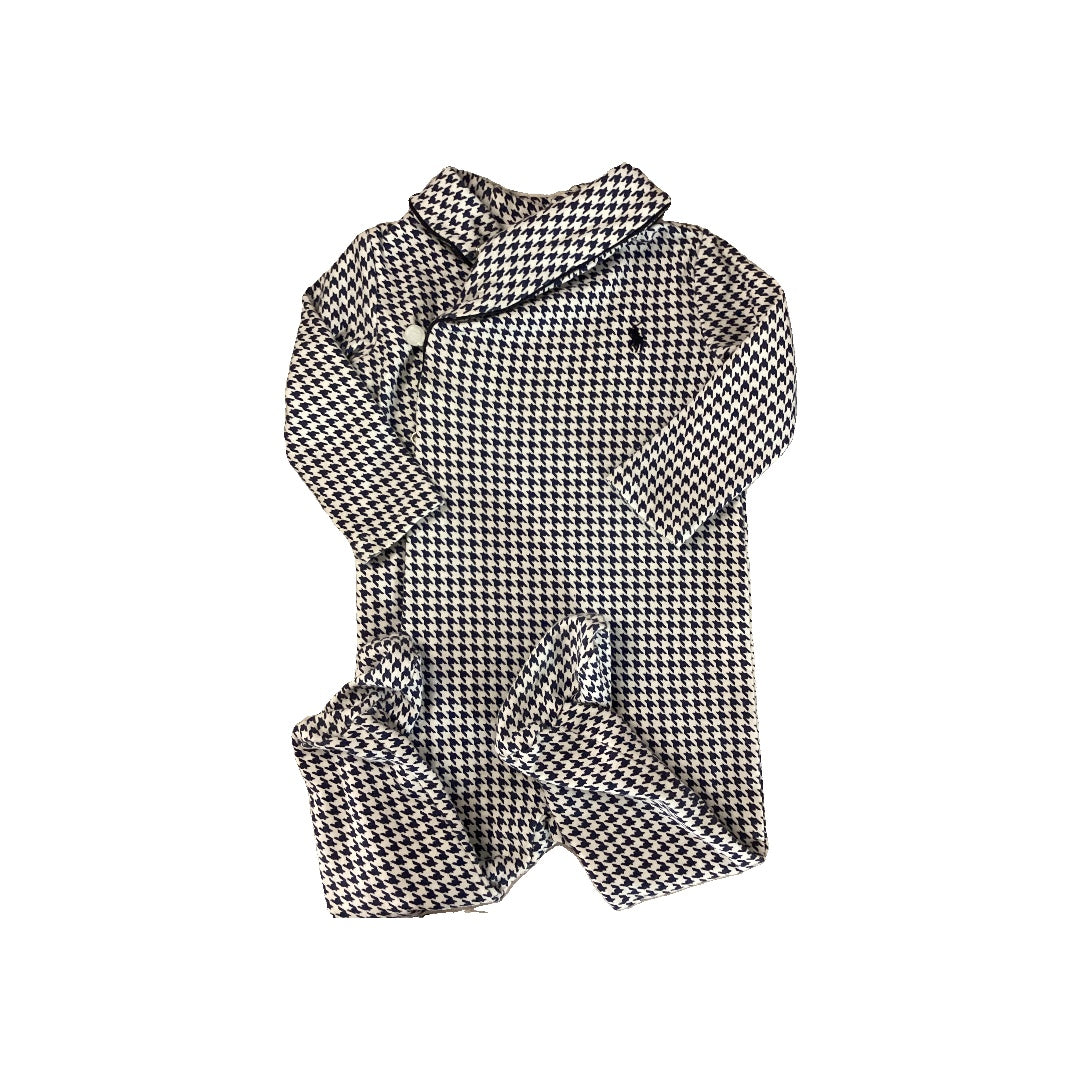 Ralph Lauren Boys White | Navy Blue Pajamas Size: 6-9 months White | Navy Blue