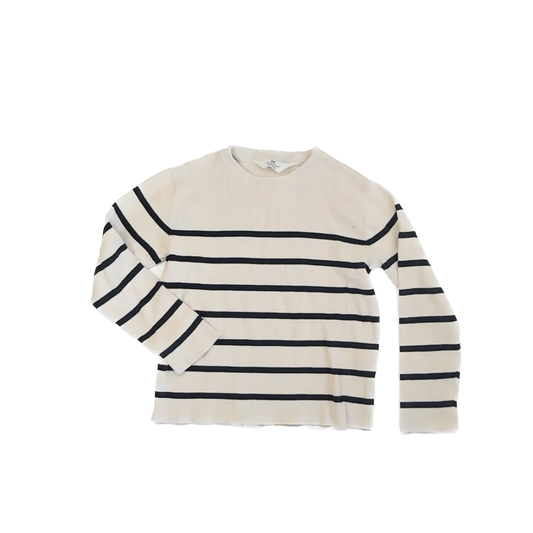 H&M Boys White | Navy Stripe Sweater Size: 8-10 Years White | Navy Stripe