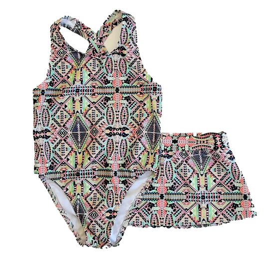 Egg Girls White | Navy Triangles 2-piece Swimsuit Size: 4T White | Navy Triangles