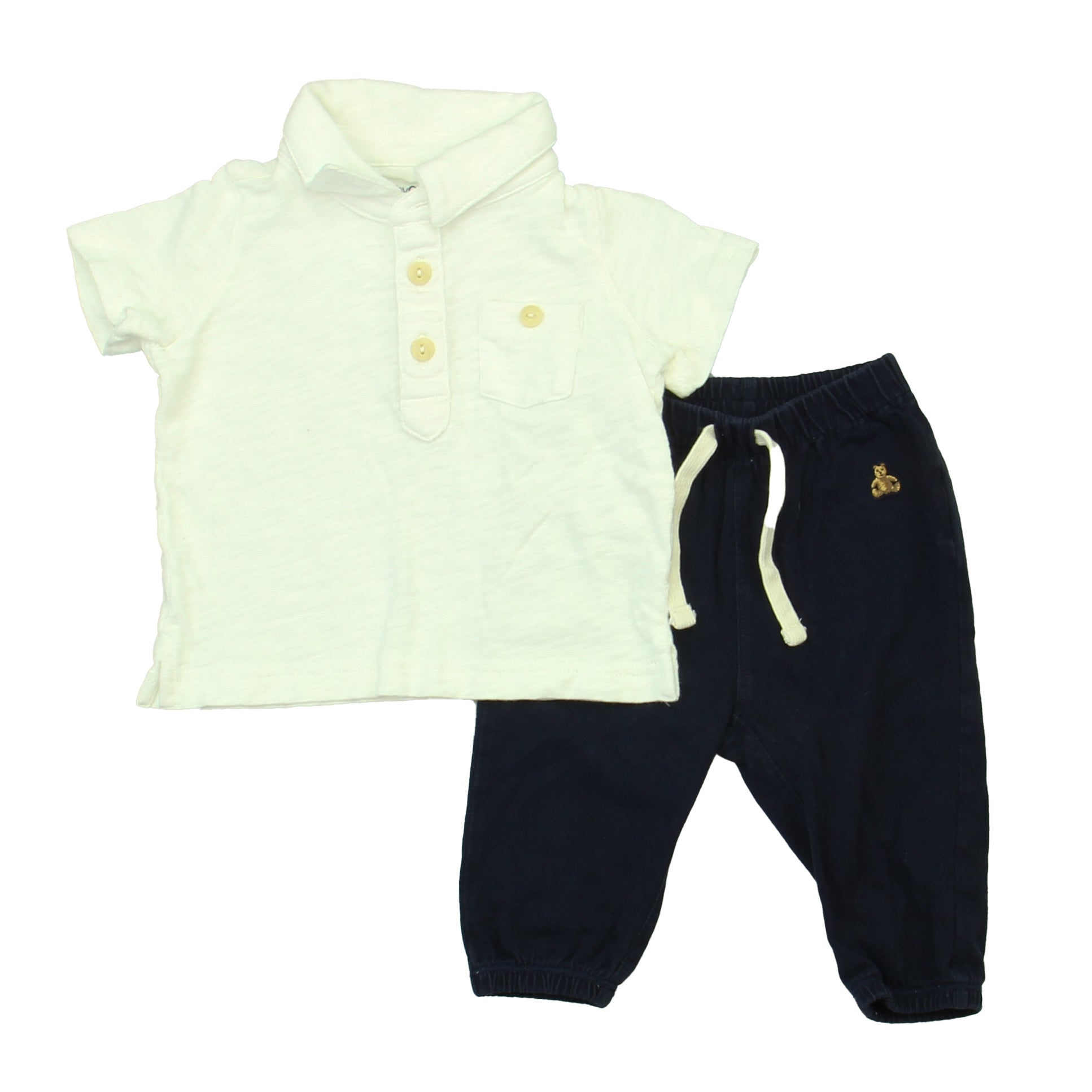 Gap Boys White | Navy Apparel Sets Size: 3-6 Months White | Navy