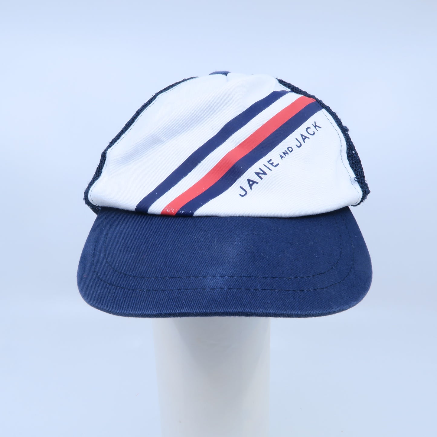 Janie and Jack Boys White | Navy Hat Size: 12-24 Months