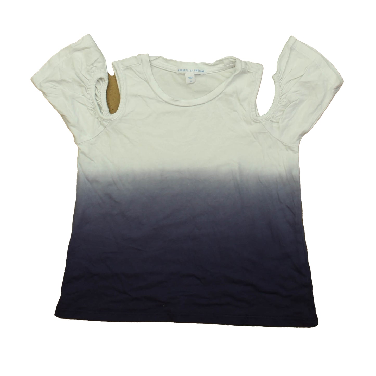 Rockets Of Awesome Girls White | Navy Shirt Size: 4T White | Navy