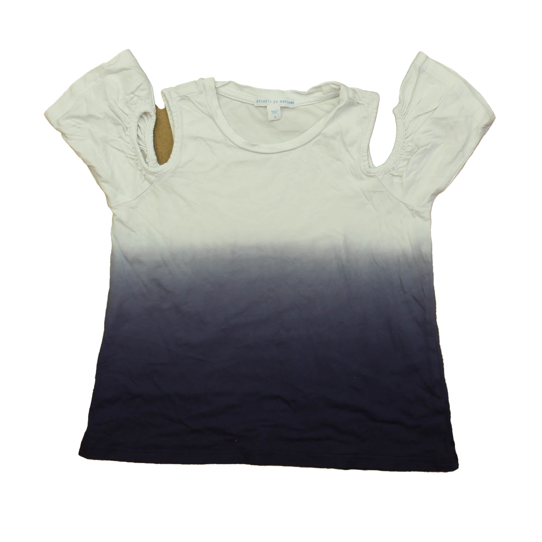 Rockets Of Awesome Girls White | Navy Shirt Size: 4T White | Navy