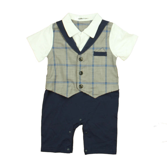 HeMarlsle Boys White | Navy Long Sleeve Outfit Size: 12-18 Months White | Navy