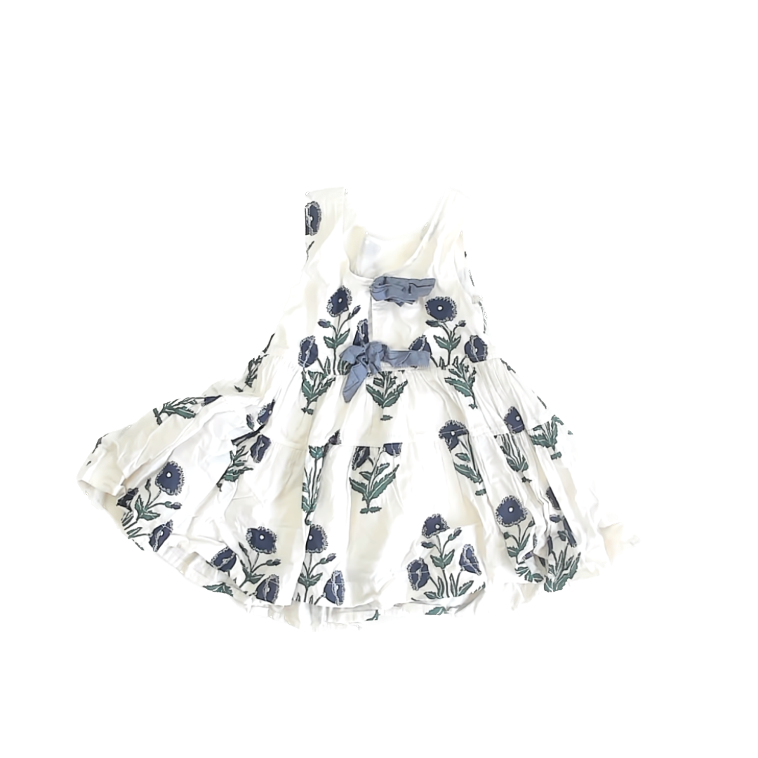 Pink Chicken Girls White | Navy Sun Dress Size: 2T White | Navy