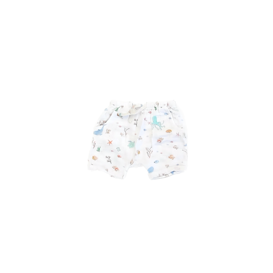 Elegant Baby Unisex White Ocean Shorts Size: 9-12 Months White Ocean