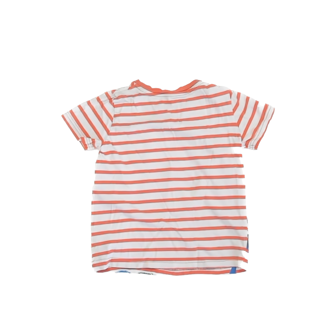 Mini Boden Boys White | Orange | Jungle T-Shirt Size: 4-5T White | Orange | Jungle