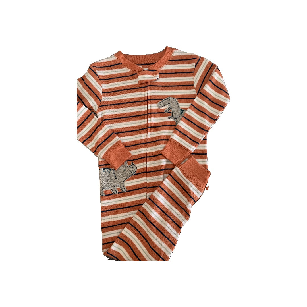 Carters Boys White | orange | Stripe Pajamas Size: 18 months White | orange | Stripe