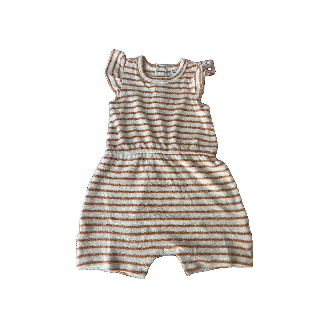 Nordstrom Girls White | orange | Stripe Romper Size: 18 months White | orange | Stripe