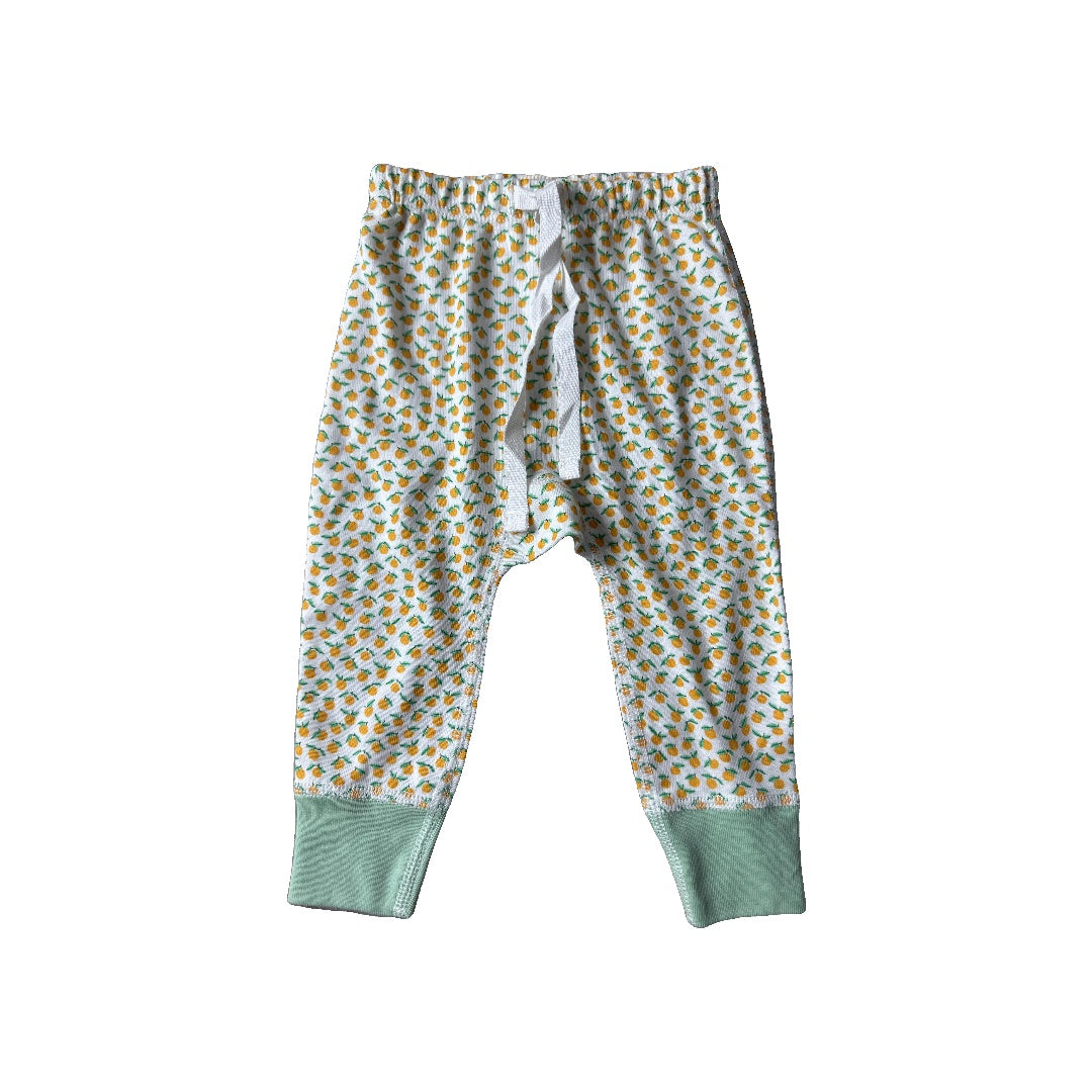Sapling Girls White | orange Pants Size: 3-6 months White | orange