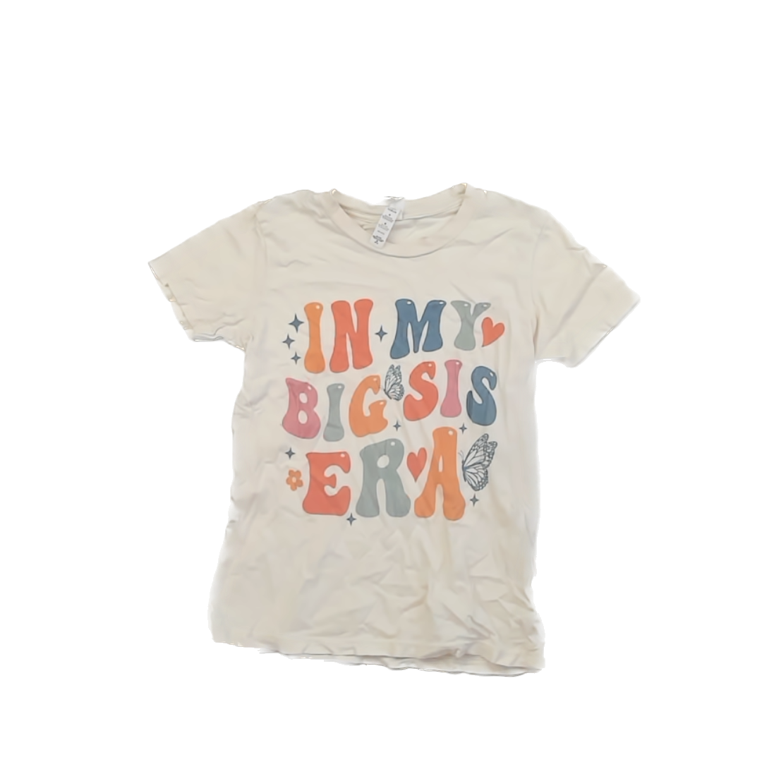 Bella + Canvas Girls White | Orange T-Shirt Size: Youth M (10-12 Years) White | Orange