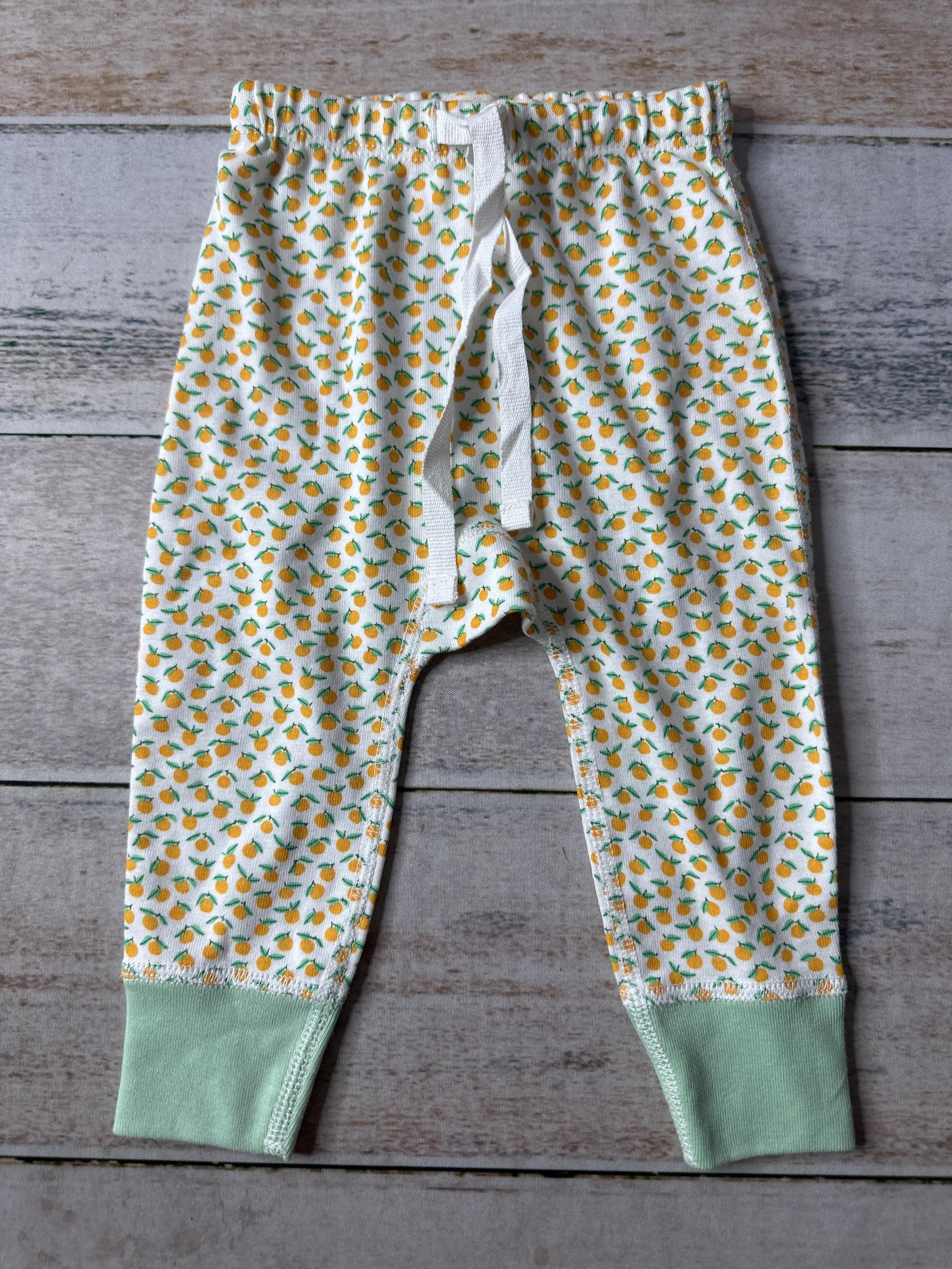 Sapling Girls White | orange Pants Size: 3-6 months White | orange