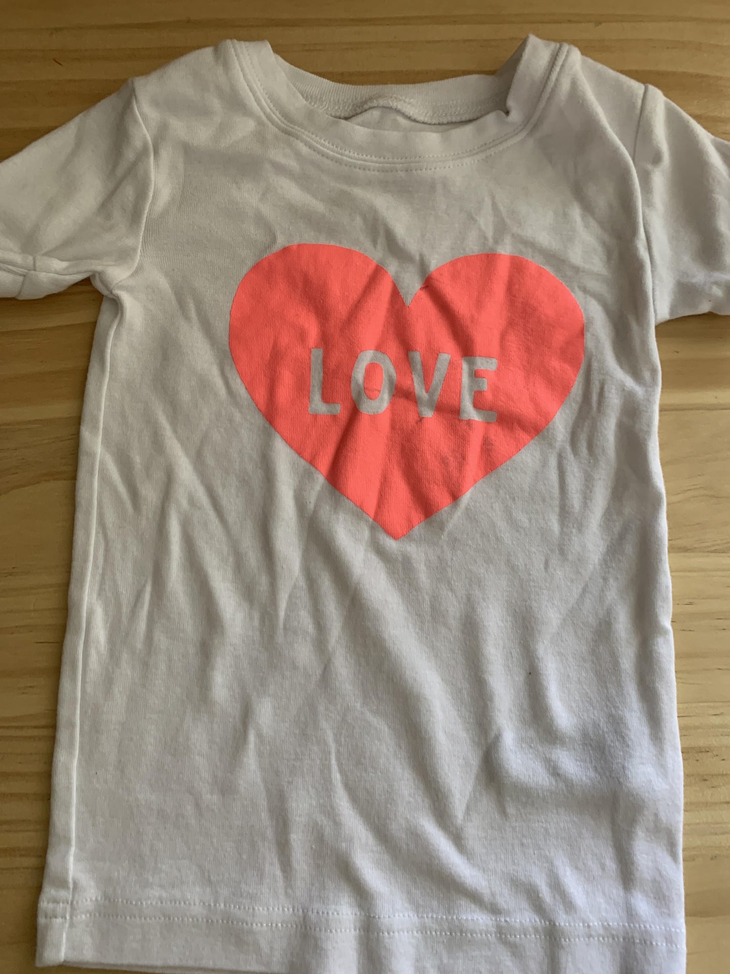 Girls White | orange T-Shirt Size: 4T White | orange