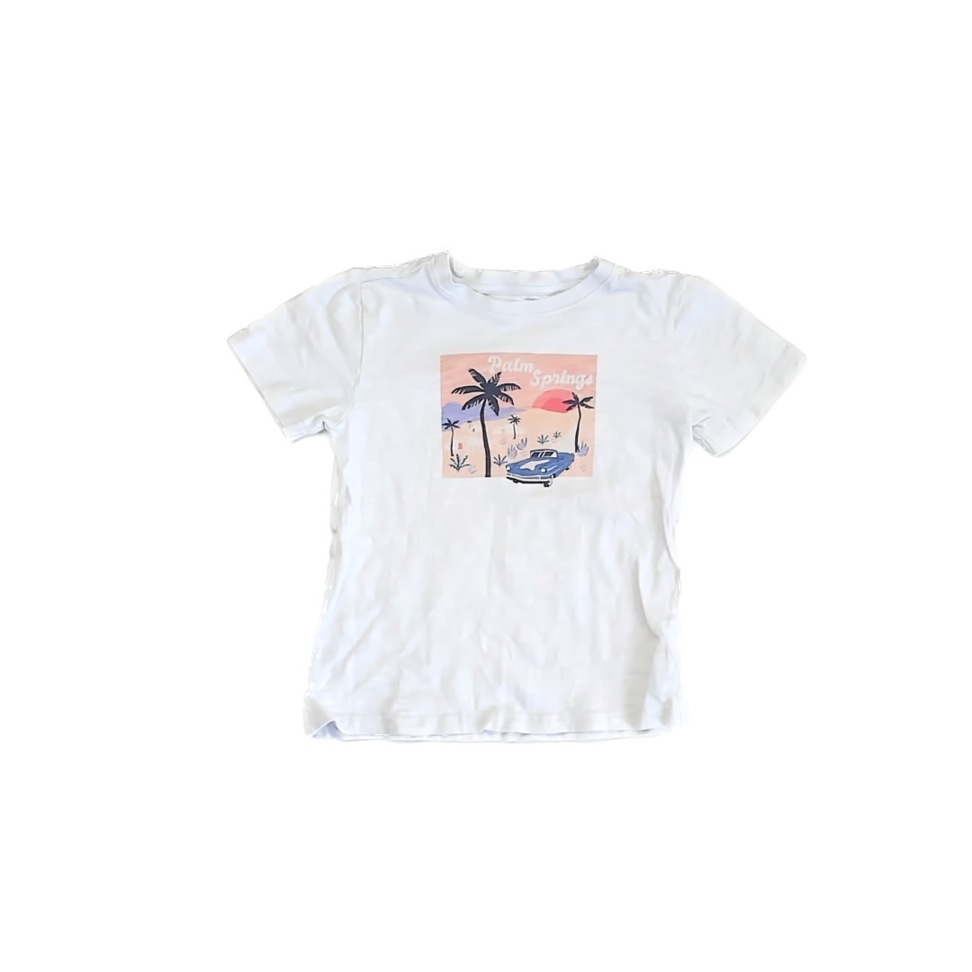 Janie and Jack Boys White | Palm Springs T-Shirt Size: 6 Years White | Palm Springs