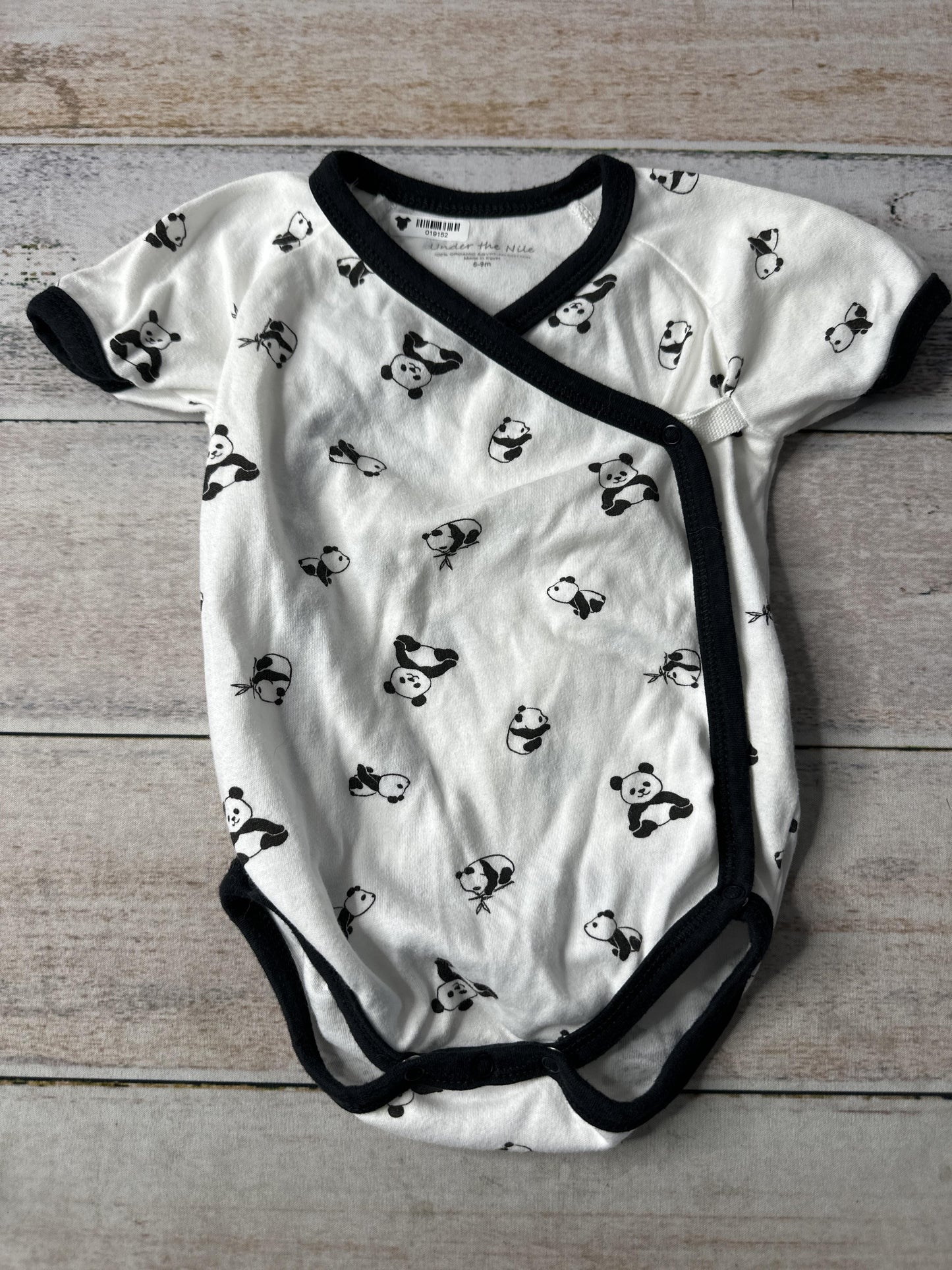 Under The Nile Unisex White | pandas Onesie Size: 6-9 months White | pandas