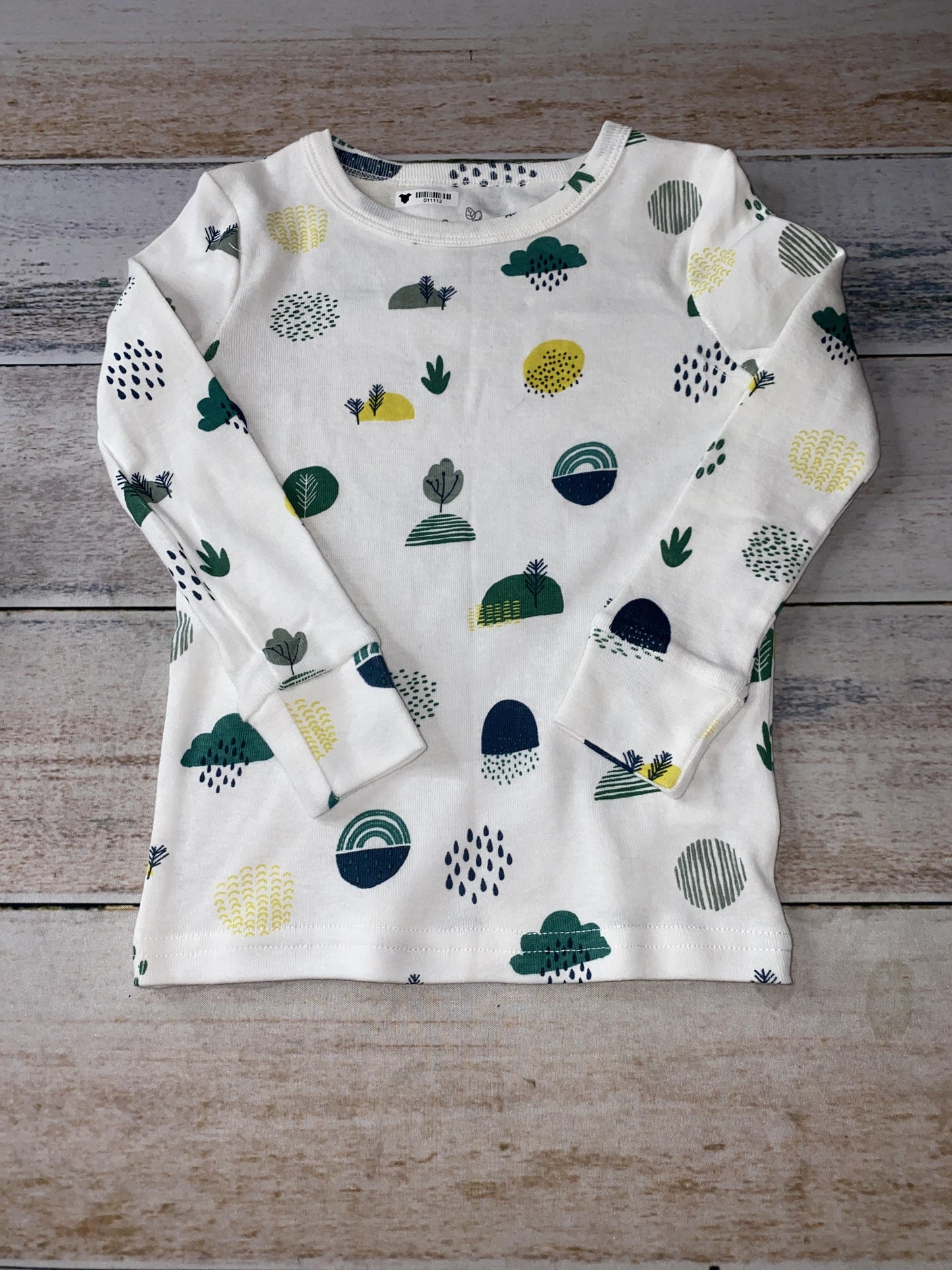 Oliver & Rain Unisex White | Pattern Pajamas Size: 3T White | Pattern