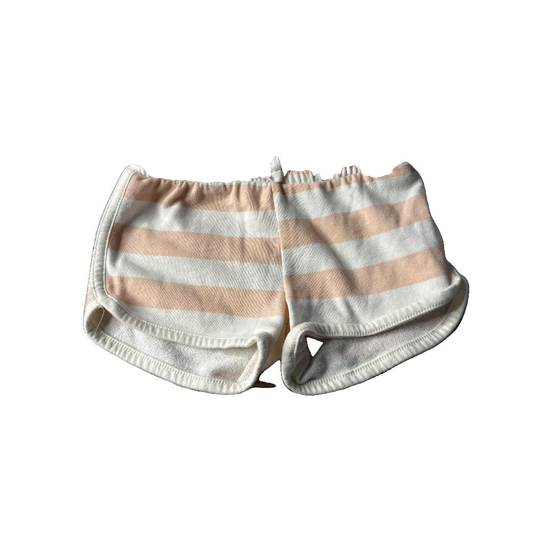 Grayson mini Girls White | Peach | Stripe Shorts Size: 4T White | Peach | Stripe