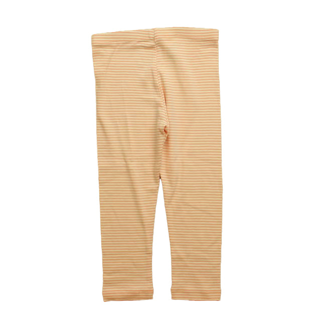 Tea Girls White | Peach | Stripes Leggings Size: 6 Years