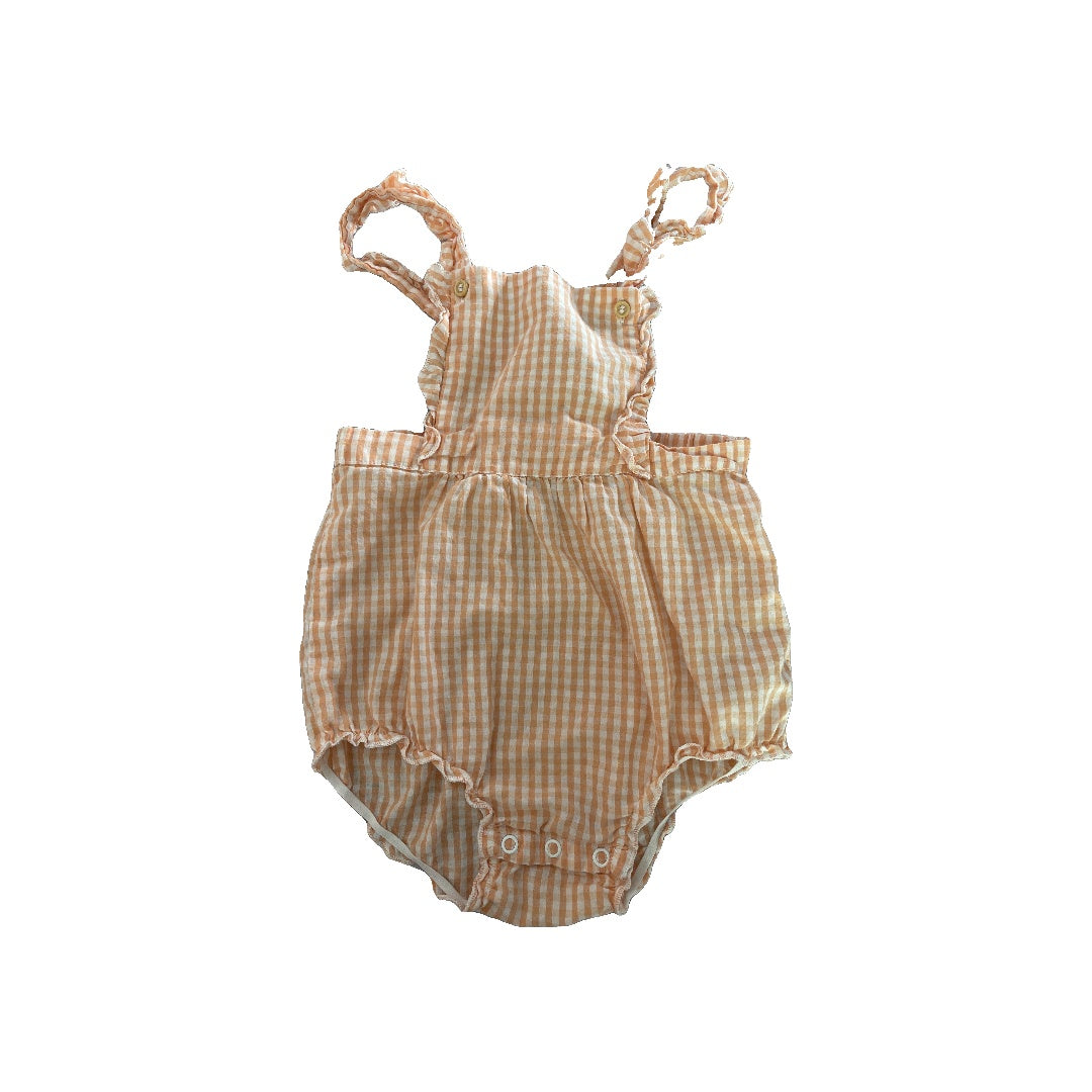 H&M Girls White | Peach Romper Size: 2T White | Peach