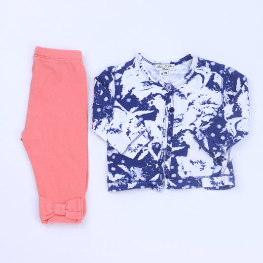 Eliane Et Lena | Gap Girls White | Peach Apparel Sets Size: 3-6 Months White | Peach