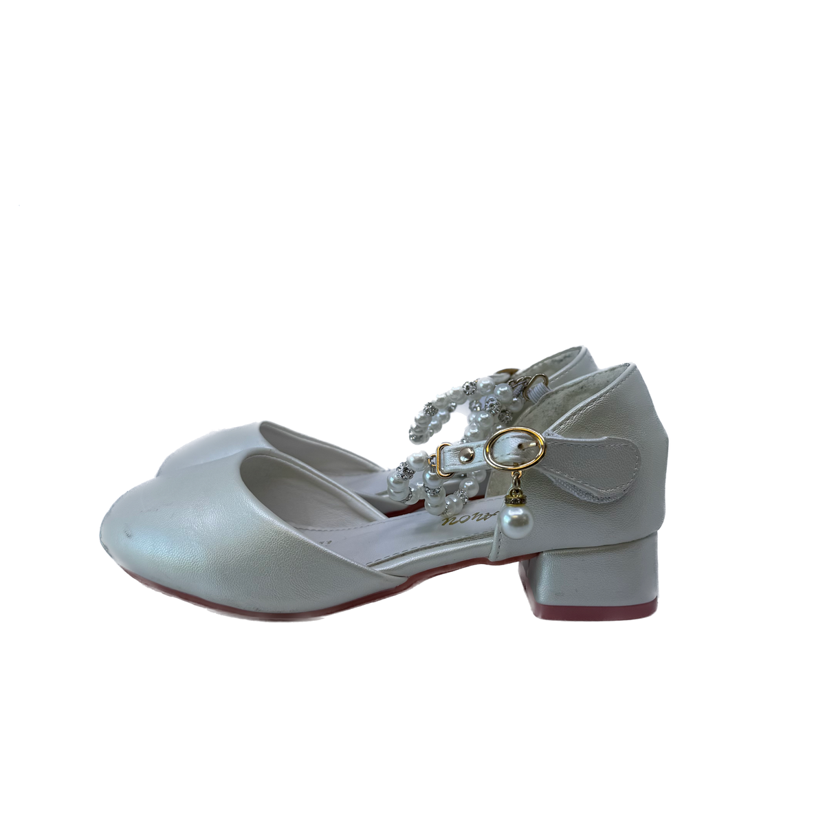 Hankayou Girls White | Pearl Shoes Size: 31 (1 Youth) White | Pearl