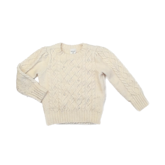 Abercrombie Kids Girls White | Pearl Sweater Size: 5-6 Years White | Pearl