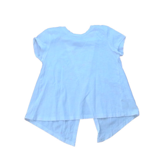 Rockets Of Awesome Girls White | Pink and Yellow Speckles Short Sleeve Shirt Size: 6 Years White | Pink and Yellow Speckles